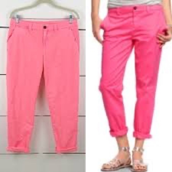 GAP Khaki’s,”Can You See Me Now Neon Pink💕 Incredibly Soft,Broken-In Straight - Picture 2 of 8